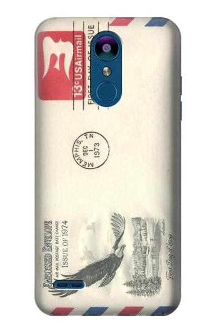 W3551 Vintage Airmail Envelope Art Hülle Schutzhülle Taschen und Leder Flip für LG K8 (2018)