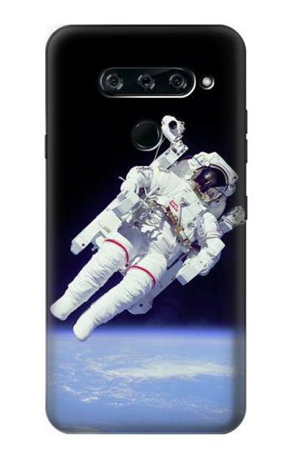 W3616 Astronaut Hülle Schutzhülle Taschen und Leder Flip für LG V40, LG V40 ThinQ