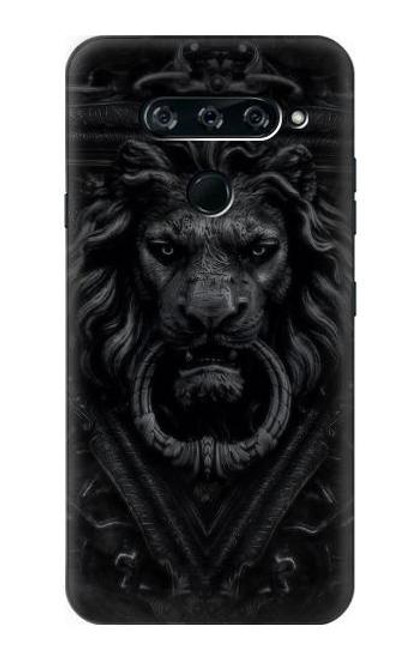 W3619 Dark Gothic Lion Hülle Schutzhülle Taschen und Leder Flip für LG V40, LG V40 ThinQ