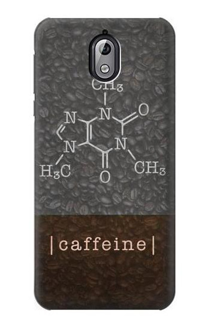 W3475 Caffeine Molecular Hülle Schutzhülle Taschen und Leder Flip für Nokia 3.1