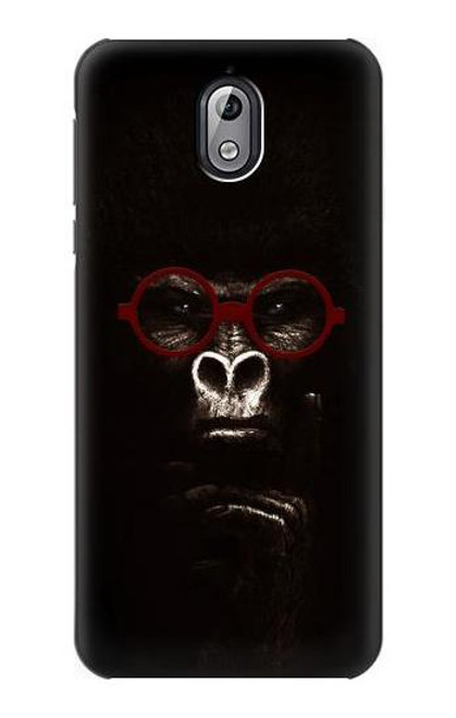 W3529 Thinking Gorilla Hülle Schutzhülle Taschen und Leder Flip für Nokia 3.1