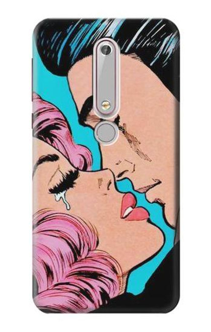 W3469 Pop Art Hülle Schutzhülle Taschen und Leder Flip für Nokia 6.1, Nokia 6 2018