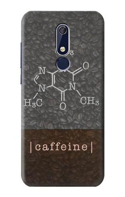 W3475 Caffeine Molecular Hülle Schutzhülle Taschen und Leder Flip für Nokia 5.1, Nokia 5 2018