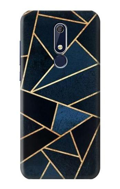 W3479 Navy Blue Graphic Art Hülle Schutzhülle Taschen und Leder Flip für Nokia 5.1, Nokia 5 2018