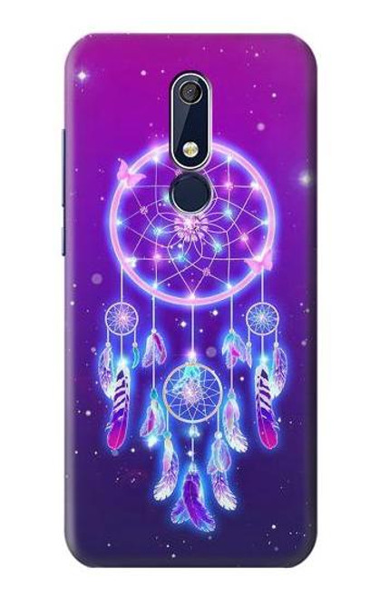 W3484 Cute Galaxy Dream Catcher Hülle Schutzhülle Taschen und Leder Flip für Nokia 5.1, Nokia 5 2018