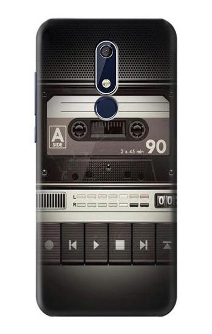 W3501 Vintage Cassette Player Hülle Schutzhülle Taschen und Leder Flip für Nokia 5.1, Nokia 5 2018