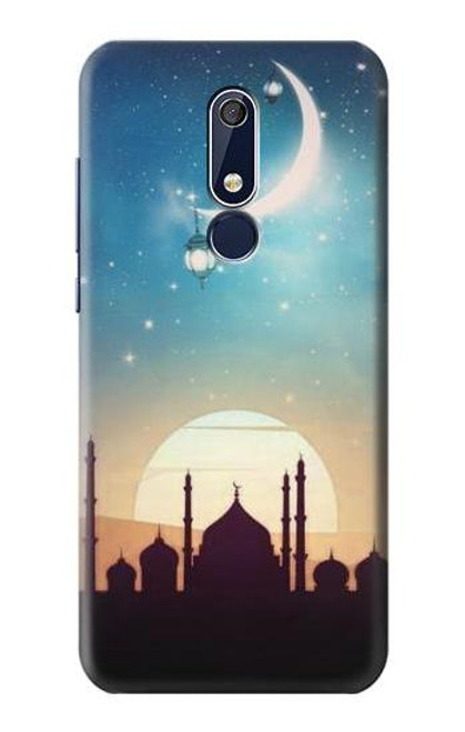W3502 Islamic Sunset Hülle Schutzhülle Taschen und Leder Flip für Nokia 5.1, Nokia 5 2018