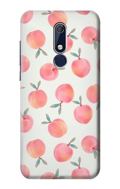 W3503 Peach Hülle Schutzhülle Taschen und Leder Flip für Nokia 5.1, Nokia 5 2018