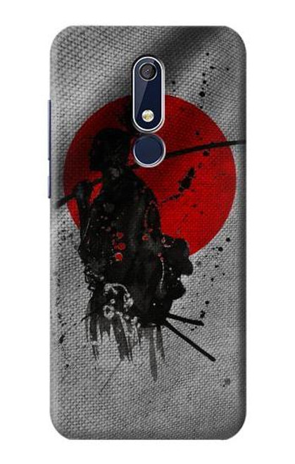 W3517 Japan Flag Samurai Hülle Schutzhülle Taschen und Leder Flip für Nokia 5.1, Nokia 5 2018