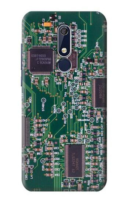 W3519 Electronics Circuit Board Graphic Hülle Schutzhülle Taschen und Leder Flip für Nokia 5.1, Nokia 5 2018