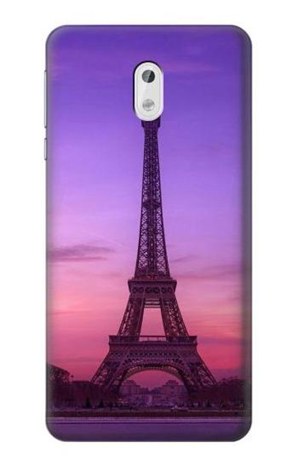 W3447 Eiffel Paris Sunset Hülle Schutzhülle Taschen und Leder Flip für Nokia 3