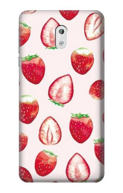 W3481 Strawberry Hülle Schutzhülle Taschen und Leder Flip für Nokia 3