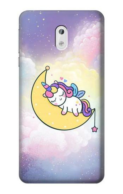 W3485 Cute Unicorn Sleep Hülle Schutzhülle Taschen und Leder Flip für Nokia 3