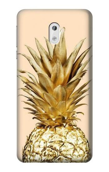 W3490 Gold Pineapple Hülle Schutzhülle Taschen und Leder Flip für Nokia 3