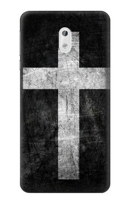 W3491 Christian Cross Hülle Schutzhülle Taschen und Leder Flip für Nokia 3