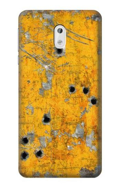 W3528 Bullet Rusting Yellow Metal Hülle Schutzhülle Taschen und Leder Flip für Nokia 3