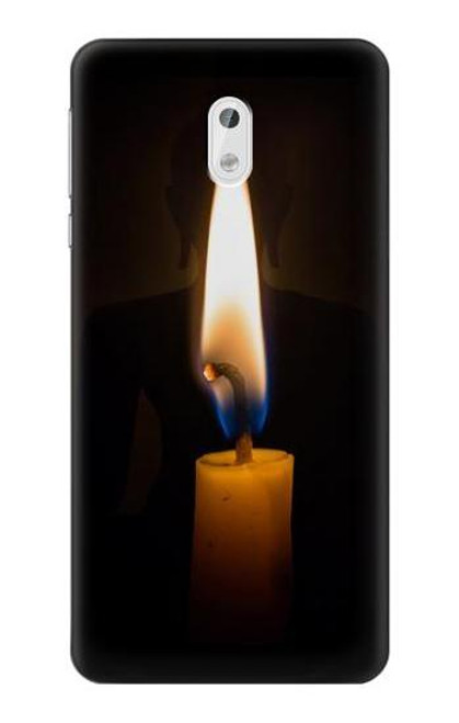 W3530 Buddha Candle Burning Hülle Schutzhülle Taschen und Leder Flip für Nokia 3