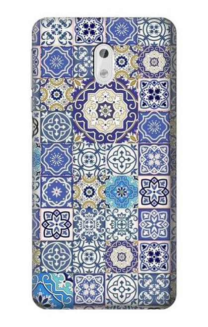 W3537 Moroccan Mosaic Pattern Hülle Schutzhülle Taschen und Leder Flip für Nokia 3