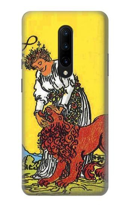 W3458 Strength Tarot Card Hülle Schutzhülle Taschen und Leder Flip für OnePlus 7 Pro