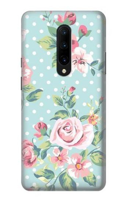 W3494 Vintage Rose Polka Dot Hülle Schutzhülle Taschen und Leder Flip für OnePlus 7 Pro