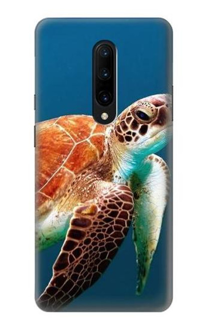 W3497 Green Sea Turtle Hülle Schutzhülle Taschen und Leder Flip für OnePlus 7 Pro