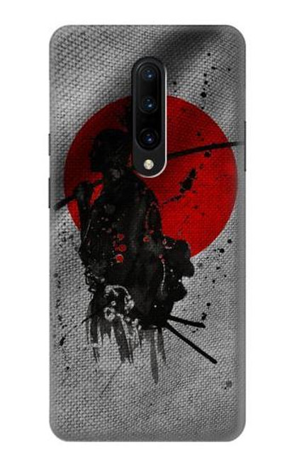 W3517 Japan Flag Samurai Hülle Schutzhülle Taschen und Leder Flip für OnePlus 7 Pro
