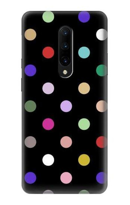 W3532 Colorful Polka Dot Hülle Schutzhülle Taschen und Leder Flip für OnePlus 7 Pro