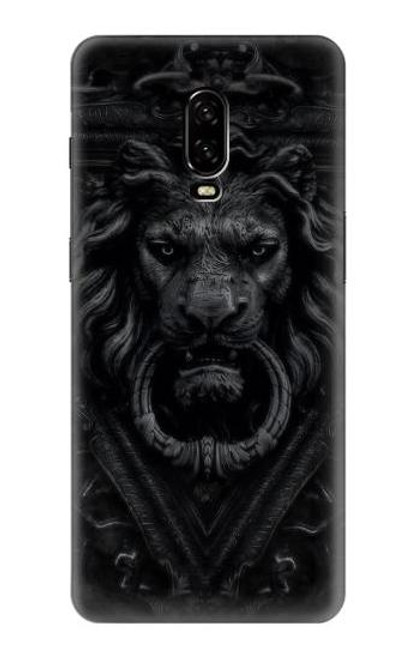 W3619 Dark Gothic Lion Hülle Schutzhülle Taschen und Leder Flip für OnePlus 6T