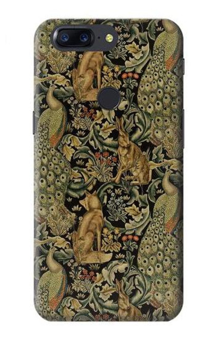 W3661 William Morris Forest Velvet Hülle Schutzhülle Taschen und Leder Flip für OnePlus 5T