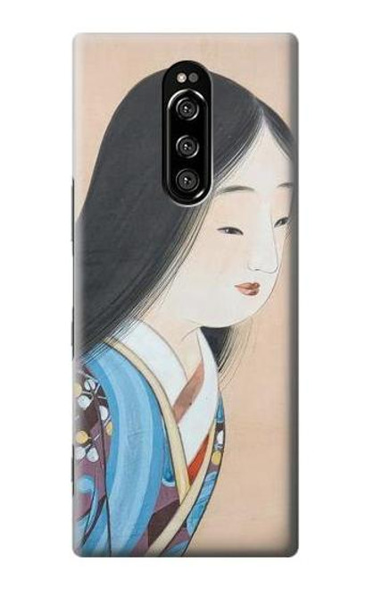 W3483 Japan Beauty Kimono Hülle Schutzhülle Taschen und Leder Flip für Sony Xperia 1