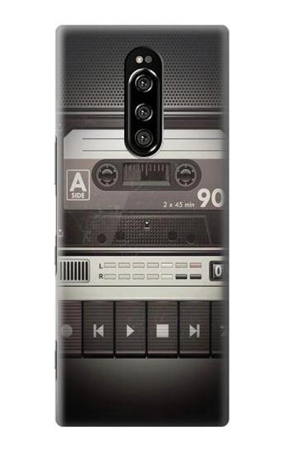 W3501 Vintage Cassette Player Hülle Schutzhülle Taschen und Leder Flip für Sony Xperia 1