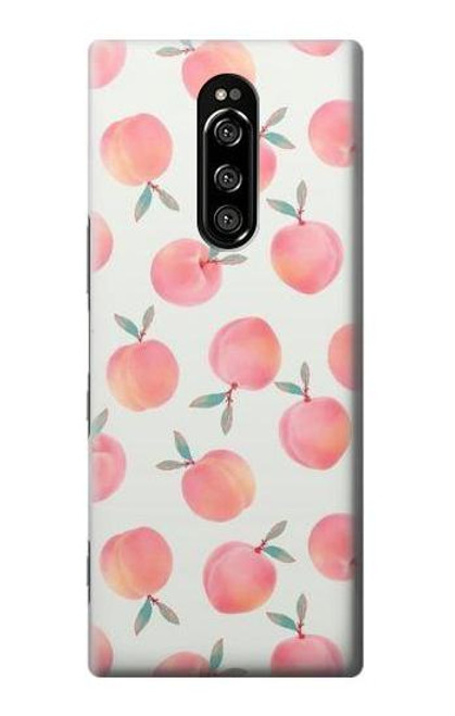 W3503 Peach Hülle Schutzhülle Taschen und Leder Flip für Sony Xperia 1