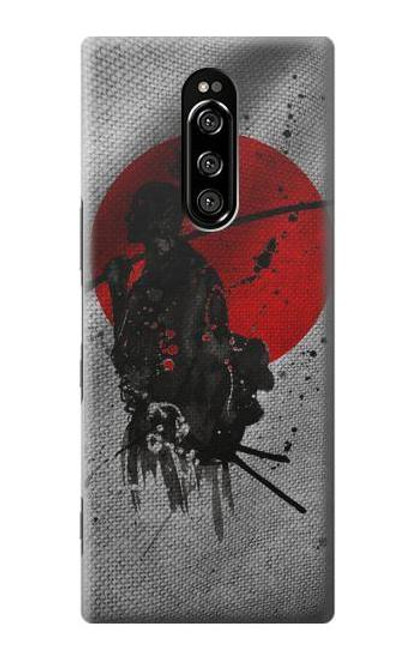 W3517 Japan Flag Samurai Hülle Schutzhülle Taschen und Leder Flip für Sony Xperia 1