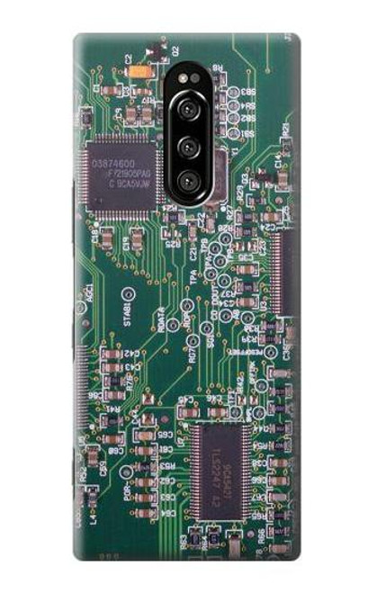 W3519 Electronics Circuit Board Graphic Hülle Schutzhülle Taschen und Leder Flip für Sony Xperia 1