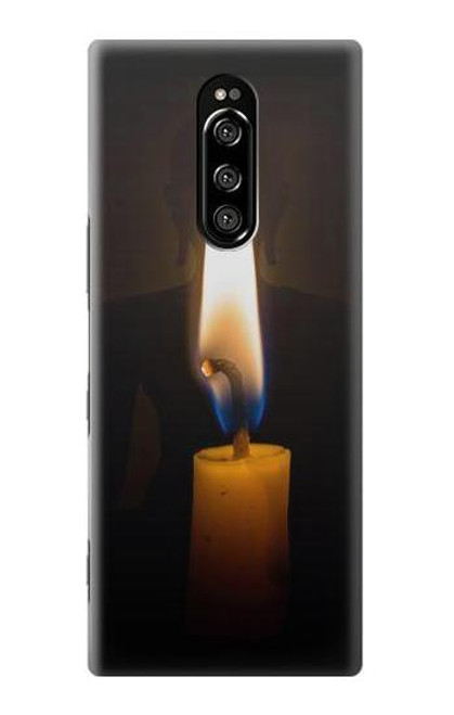 W3530 Buddha Candle Burning Hülle Schutzhülle Taschen und Leder Flip für Sony Xperia 1