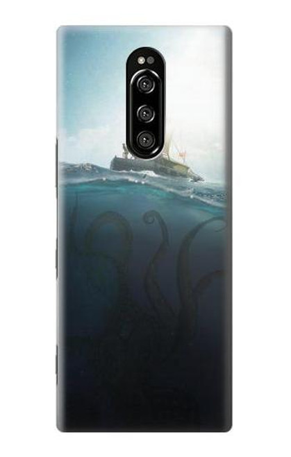 W3540 Giant Octopus Hülle Schutzhülle Taschen und Leder Flip für Sony Xperia 1