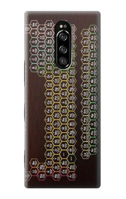 W3544 Neon Honeycomb Periodic Table Hülle Schutzhülle Taschen und Leder Flip für Sony Xperia 1