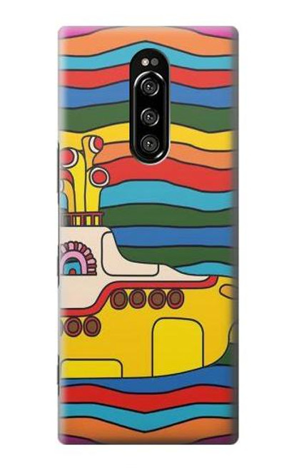 W3599 Hippie Submarine Hülle Schutzhülle Taschen und Leder Flip für Sony Xperia 1