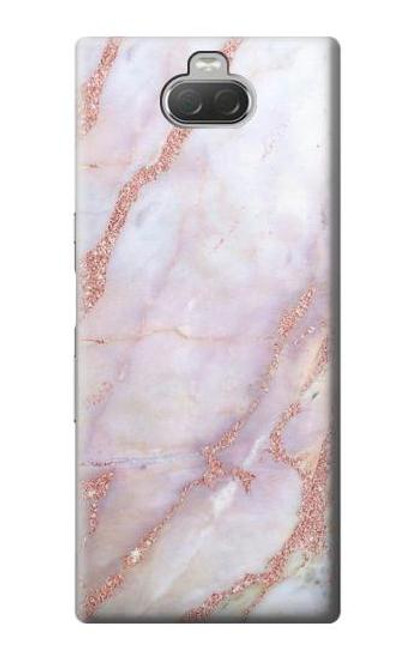 W3482 Soft Pink Marble Graphic Print Hülle Schutzhülle Taschen und Leder Flip für Sony Xperia 10