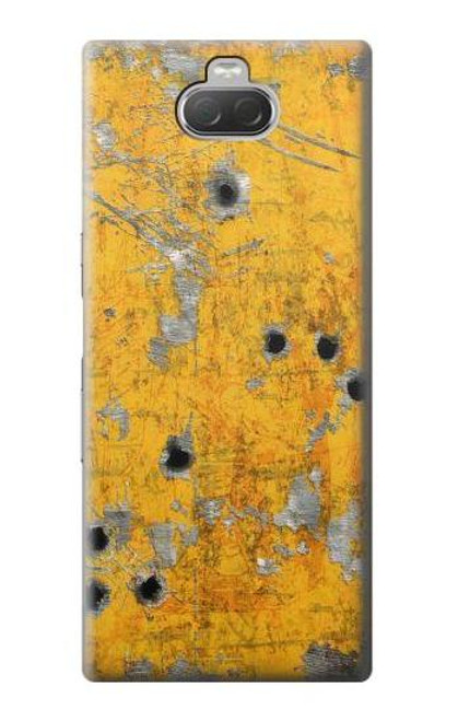W3528 Bullet Rusting Yellow Metal Hülle Schutzhülle Taschen und Leder Flip für Sony Xperia 10