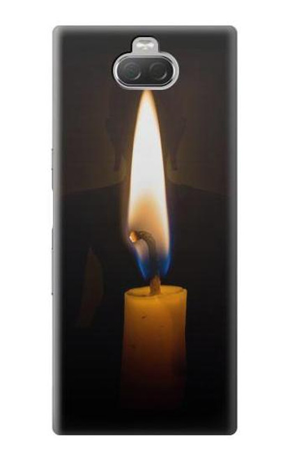 W3530 Buddha Candle Burning Hülle Schutzhülle Taschen und Leder Flip für Sony Xperia 10