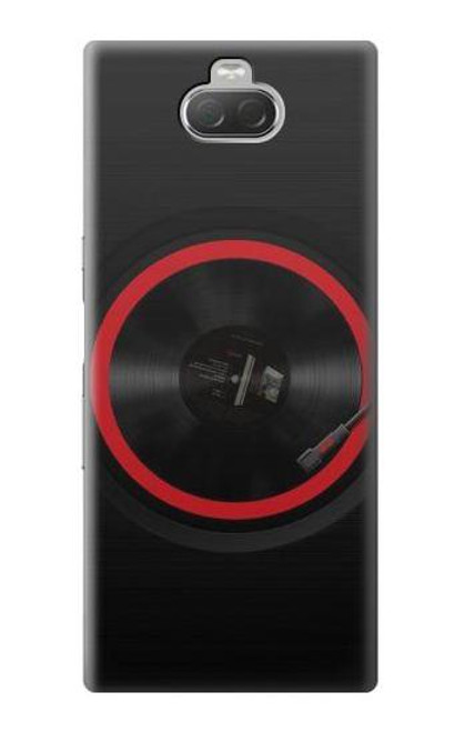 W3531 Spinning Record Player Hülle Schutzhülle Taschen und Leder Flip für Sony Xperia 10
