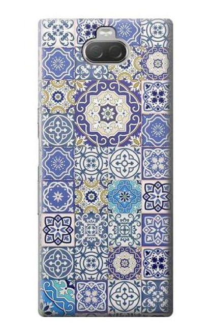 W3537 Moroccan Mosaic Pattern Hülle Schutzhülle Taschen und Leder Flip für Sony Xperia 10