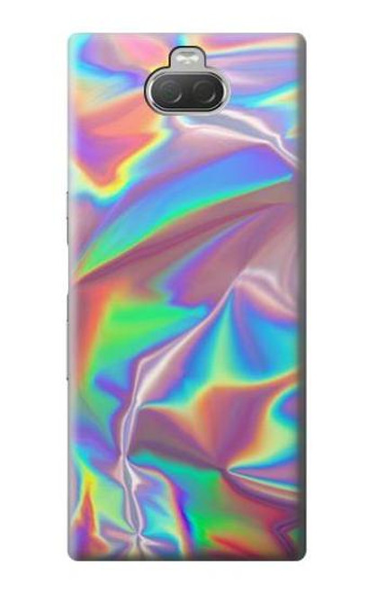 W3597 Holographic Photo Printed Hülle Schutzhülle Taschen und Leder Flip für Sony Xperia 10