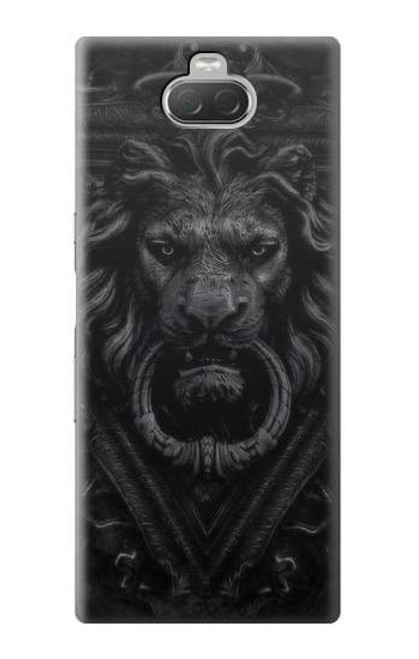 W3619 Dark Gothic Lion Hülle Schutzhülle Taschen und Leder Flip für Sony Xperia 10