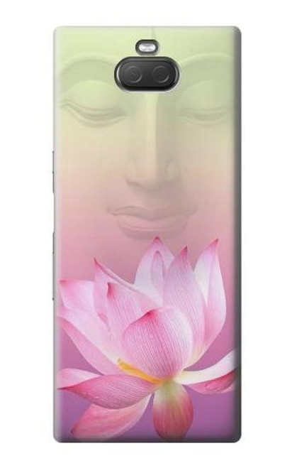 W3511 Lotus flower Buddhism Hülle Schutzhülle Taschen und Leder Flip für Sony Xperia 10 Plus