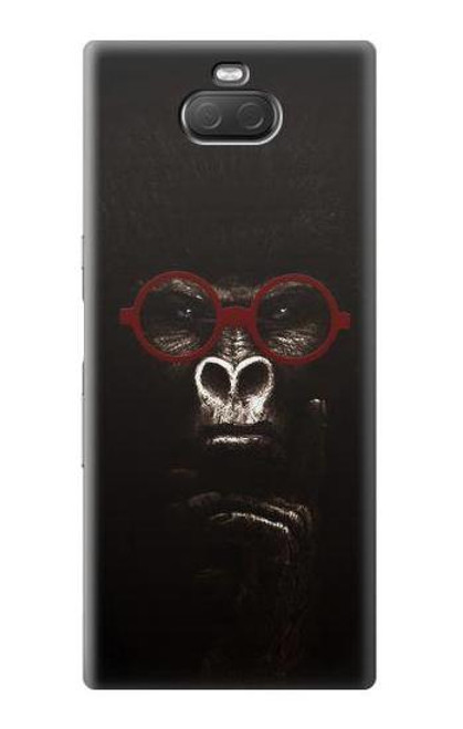 W3529 Thinking Gorilla Hülle Schutzhülle Taschen und Leder Flip für Sony Xperia 10 Plus