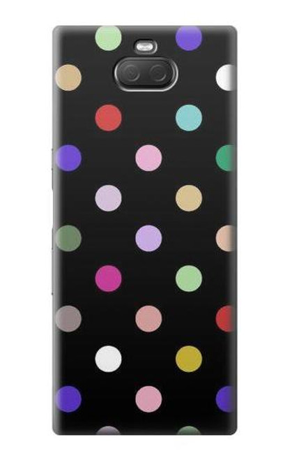 W3532 Colorful Polka Dot Hülle Schutzhülle Taschen und Leder Flip für Sony Xperia 10 Plus
