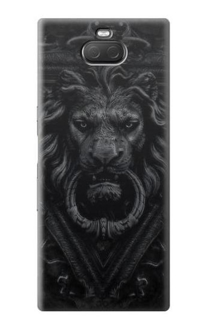 W3619 Dark Gothic Lion Hülle Schutzhülle Taschen und Leder Flip für Sony Xperia 10 Plus