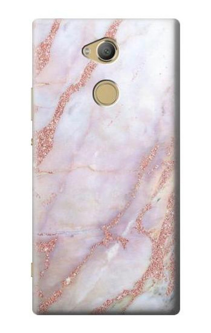 W3482 Soft Pink Marble Graphic Print Hülle Schutzhülle Taschen und Leder Flip für Sony Xperia XA2 Ultra